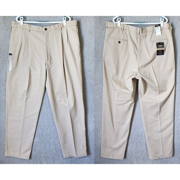 Haggar Other - NEW Haggar Work To Weekend Classic Fit No Iron Khaki Dress Pants Size 40 x 34